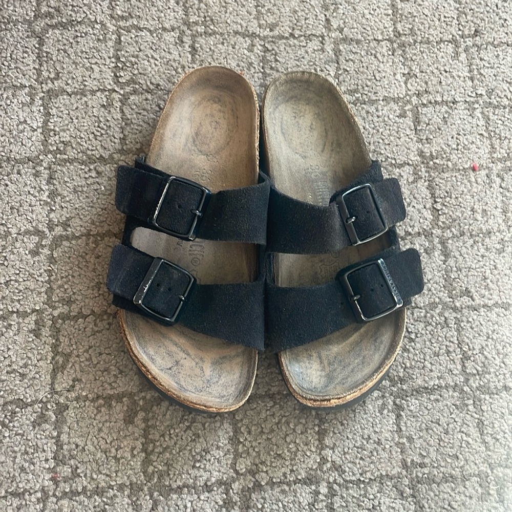 Birkenstock Arizona Two Strap Black Suede 36